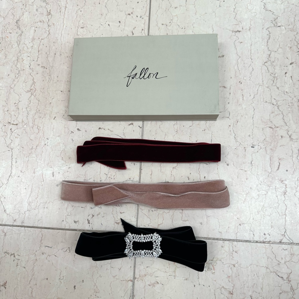 Fallon Jewelry Set of 3 Velvet Choker with Crystal Buckle - Picture 15 of 16
